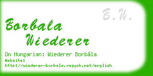 borbala wiederer business card